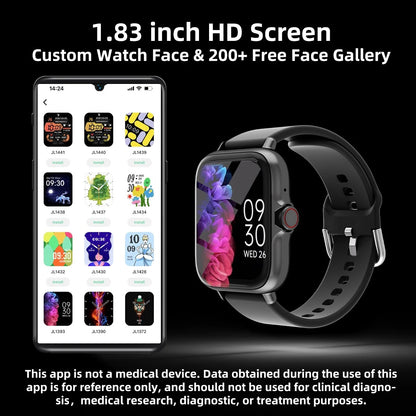 1.83'' Waterproof Smart Watch - Compatible with iOS & Android